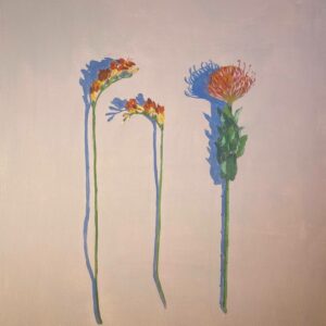 Trois fleurs oranges